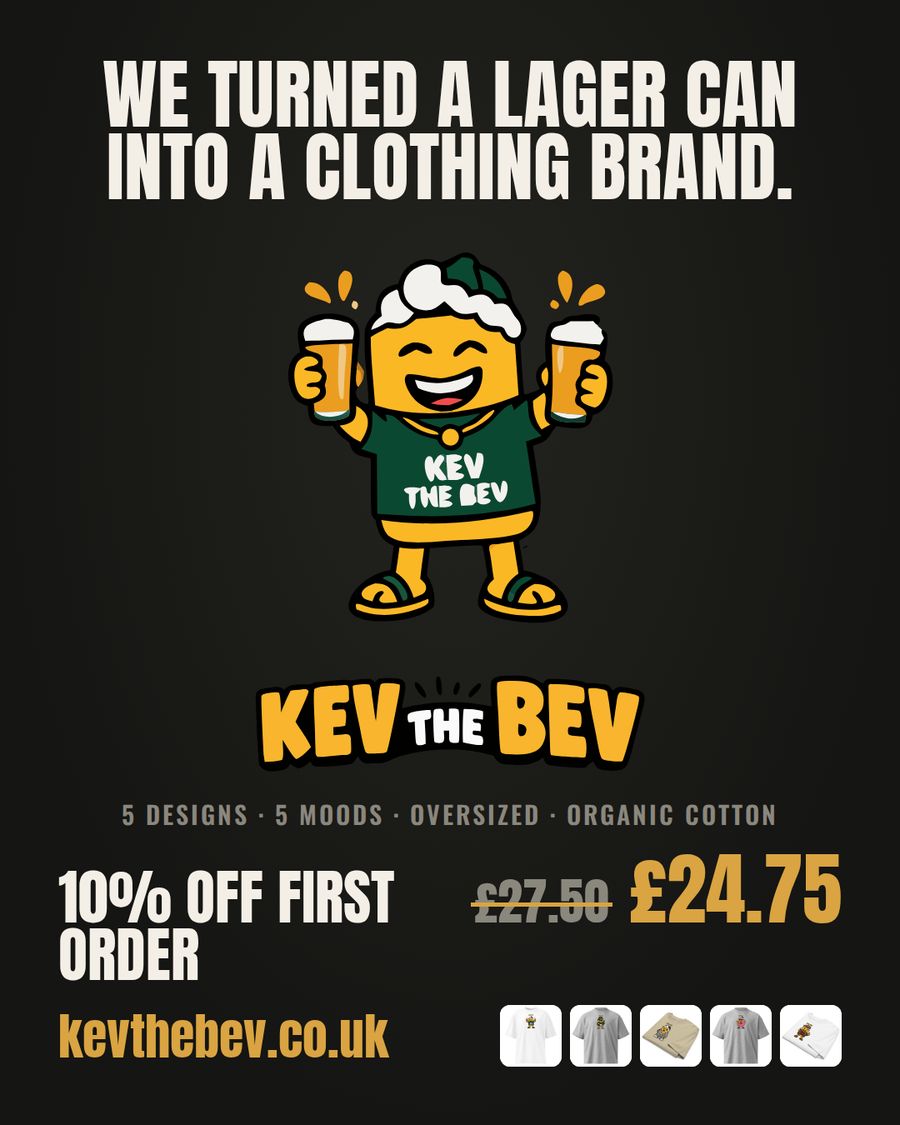 Kev the Bev Double Cheers ad creative